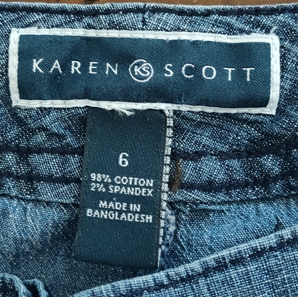 Karen Scott Women's Lightweight Denim Blue  Skort | Size 6 - Picture 5 of 8